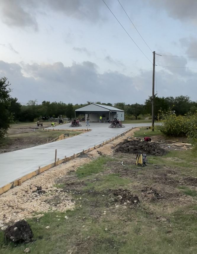 Finished drive & slab