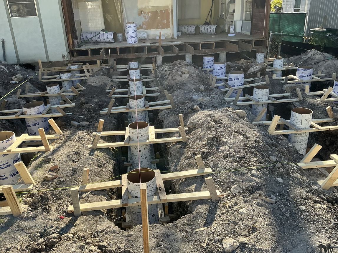 Drilled pier foundations