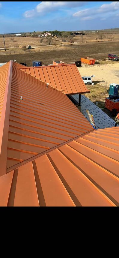 Copper metal roof