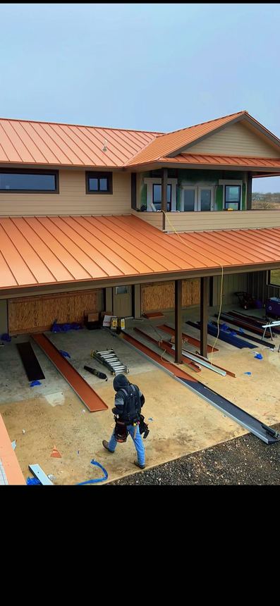 Metal roof install